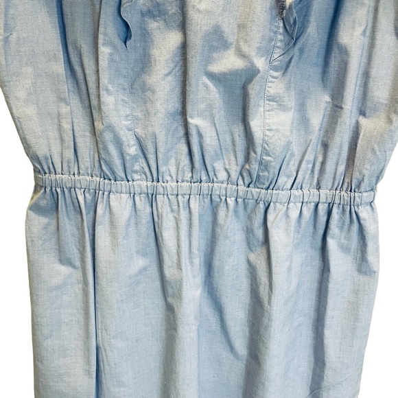 J. Crew Ruffle Shoulder Blue Mini Dress - Picture 6 of 8